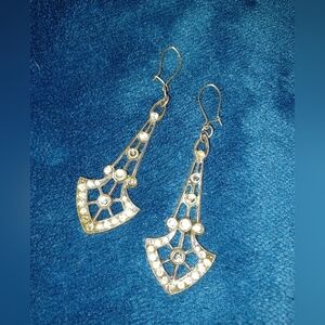 Vintage Elegant Silver Dangle Earrings